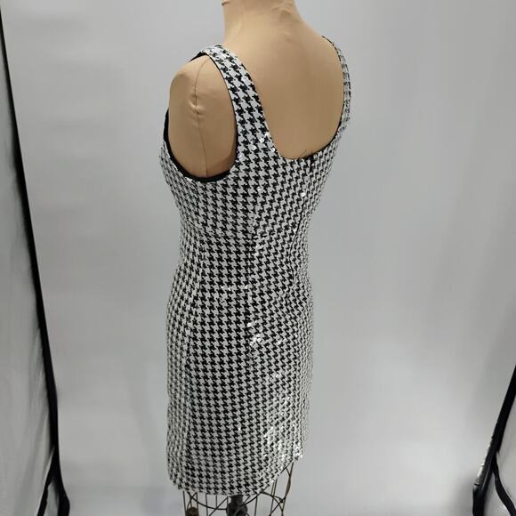 Bailey Embellished Houndstooth Knit Mini Dress sequin texture checkered mini - Picture 5 of 16